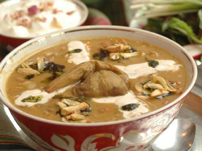 طرز تهیه آبگوشت كشک بادمجان غذای سنتی لری