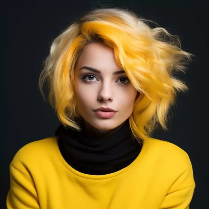 رنگ موی زرد طلایی