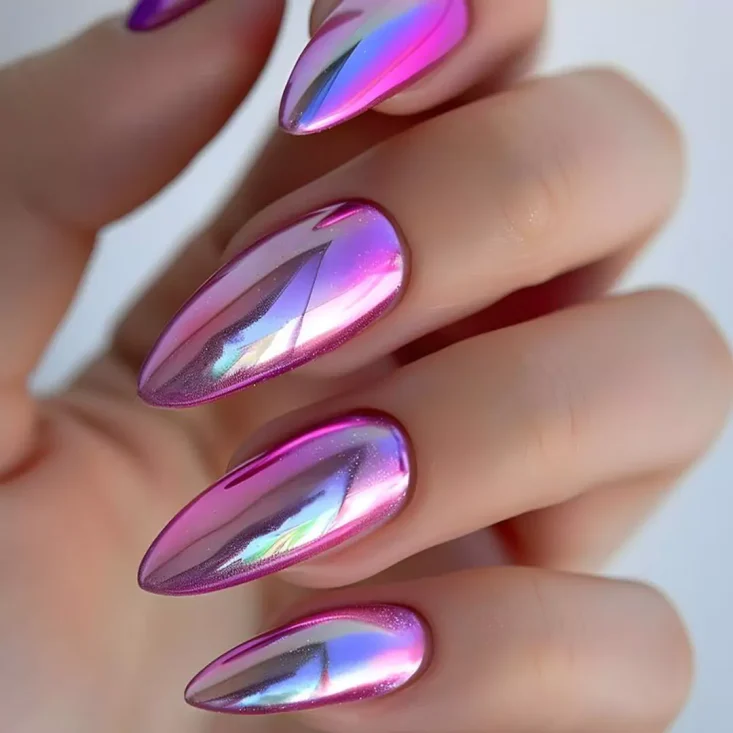 ناخن هفت رنگ جذاب