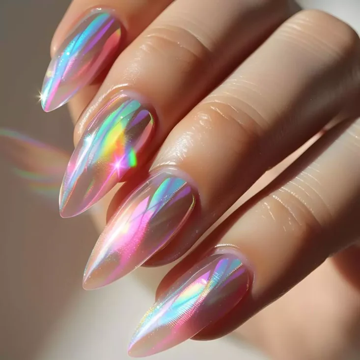 ناخن هفت رنگ کیوت