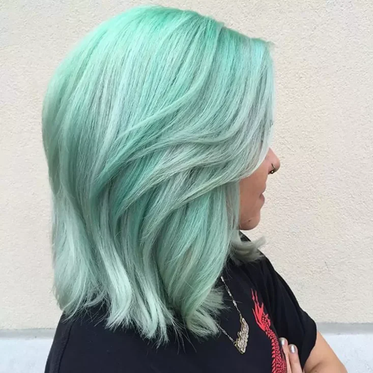 رنگ موی سبز نعنایی زیبا و خاص