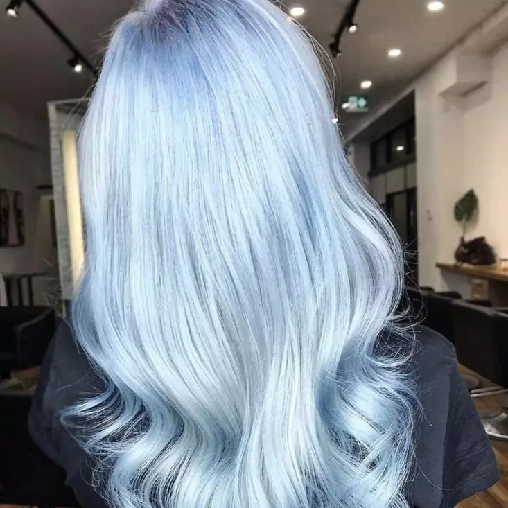 رنگ موی آبی یخی خاص