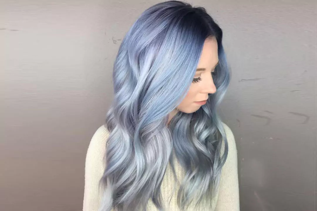 رنگ موی آبی یخی شیک