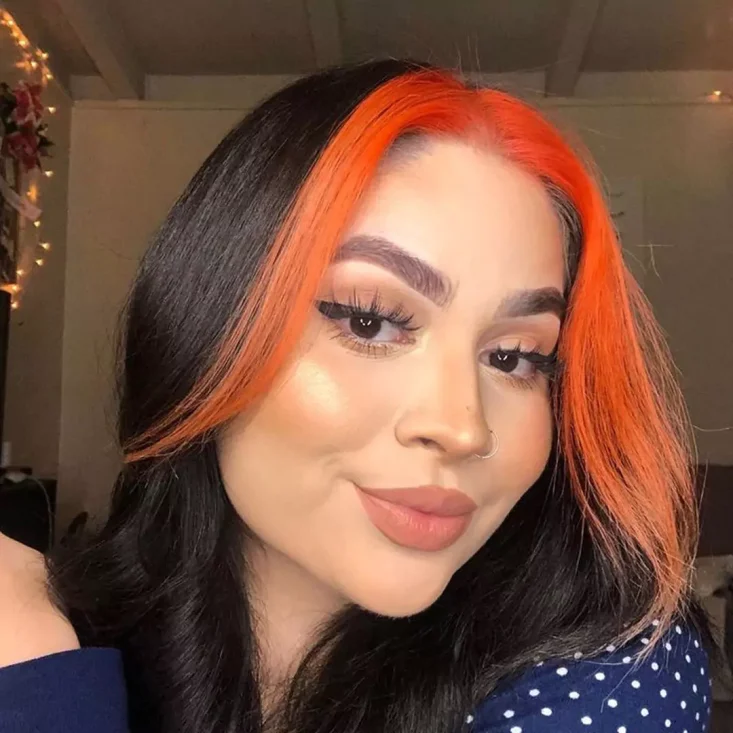 رنگ موی فیس فریم دخترانه نارنجی