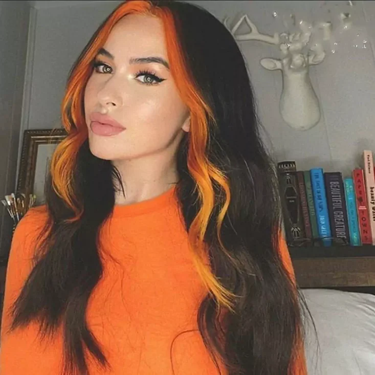 رنگ موی فیس فریم دخترانه نارنجی روشن