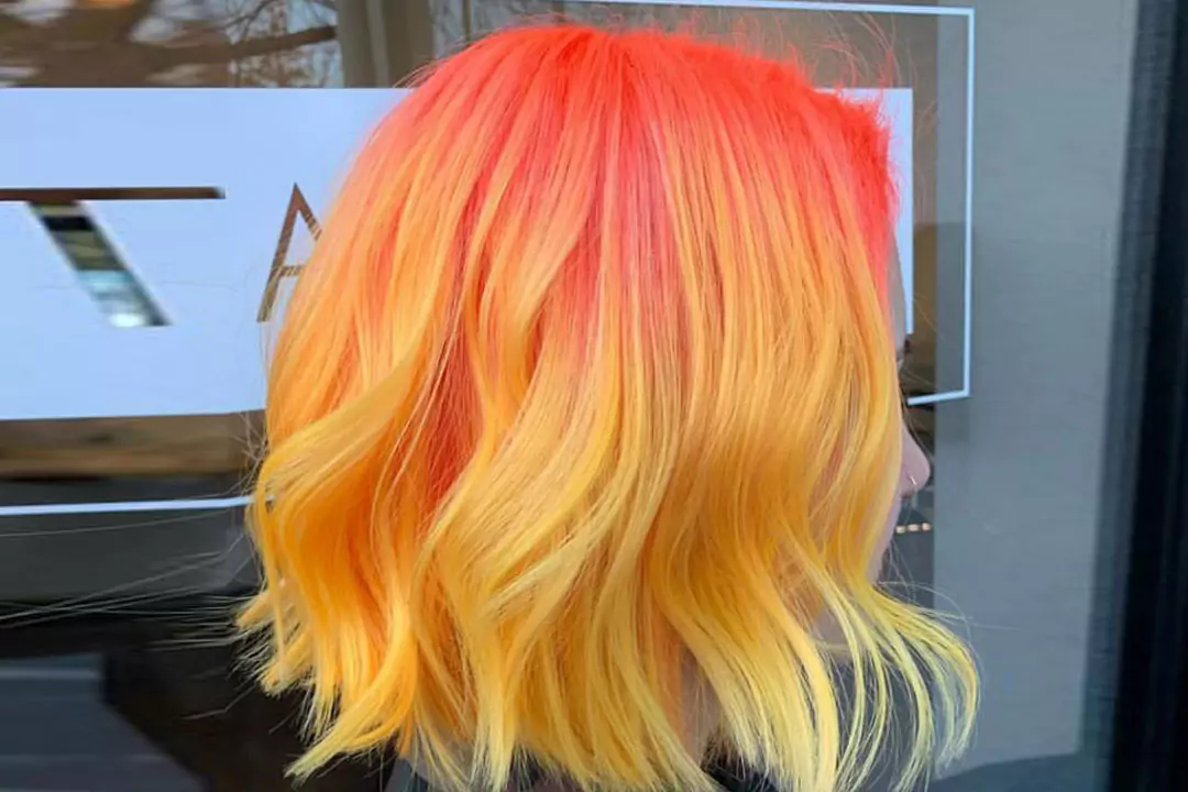 رنگ موی زرد و نارنجی جذاب