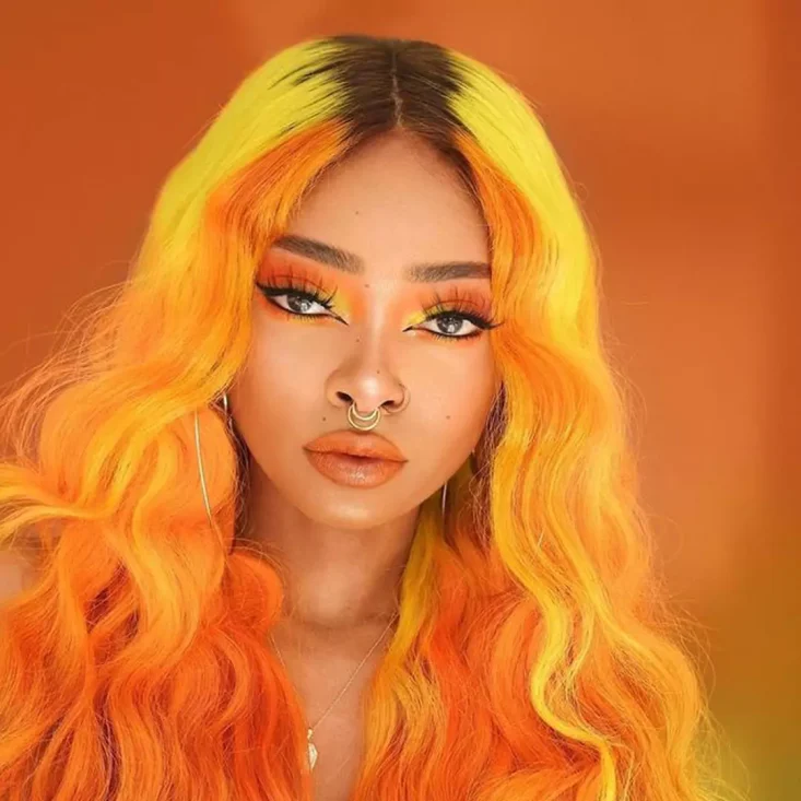 رنگ موی زرد و نارنجی دخترانه