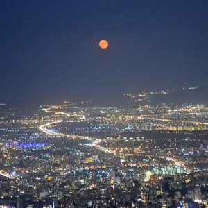 عکس تهران در شب از بالا